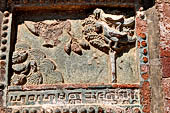 Old Bagan Myanmar. The Mingala Zedi. Well-preserved glazed Jataka plaques. 